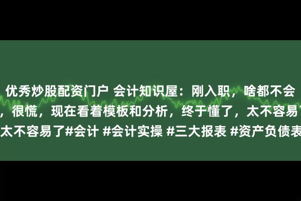 优秀炒股配资门户 会计知识屋：刚入职，啥都不会，连三大报表都不知道，很慌，现在看着模板和分析，终于懂了，太不容易了#会计 #会计实操 #三大报表 #资产负债表 #现金流量表