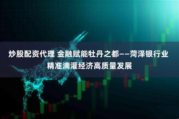 炒股配资代理 金融赋能牡丹之都——菏泽银行业 精准滴灌经济高质量发展